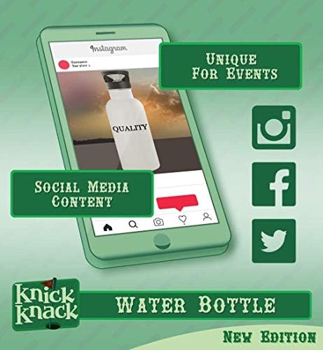 מתנות Knick Knack stenographer - 20oz hashtag נירוסטה בקבוק מים חיצוני, כסף