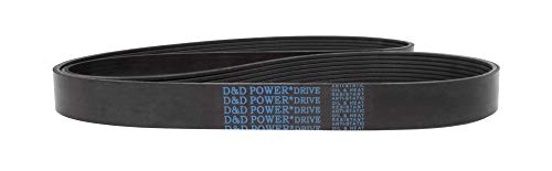 D&D PowerDrive 839K8 Poly V חגורה, גומי, אורך 84.65 , 8 להקה