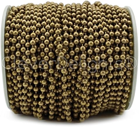 3.2 מ מ כדור שרשרת-עתיק ברונזה צבע-100 רגליים