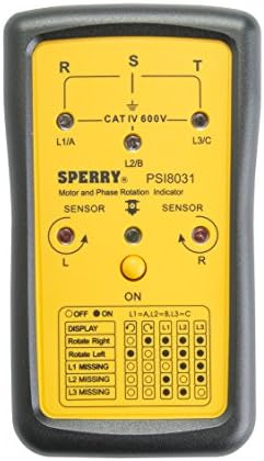 מכשירי SPERRYS PSI8031 מחוון רצף שלב, שחור וצהוב