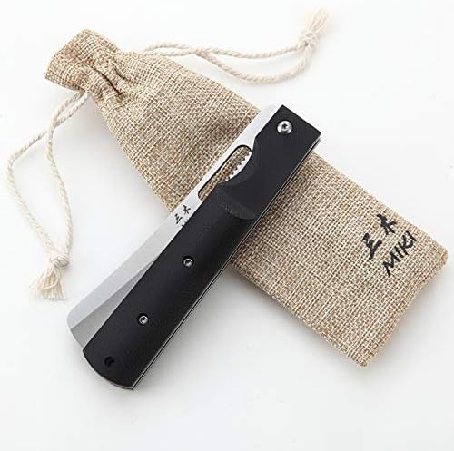MIKI 440A להב נירוסטה להב מטבח יפני שף סכין כיס מתקפל לבישול קמפינג חיצוני, סכין משוננת, סכין לחם