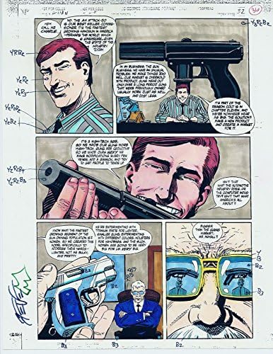 באטמן פיתוי של אקדח ייצור אמנות מקורי עמ ' 32 חתם סטיב מטסון