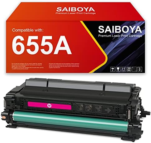 Saiboya יוצר מחדש 655a CF453A מחסנית טונר מגנטה החלפת מחסנית HP Color Enterprise M652DN M652N M653DH M653DN M653X M681DN