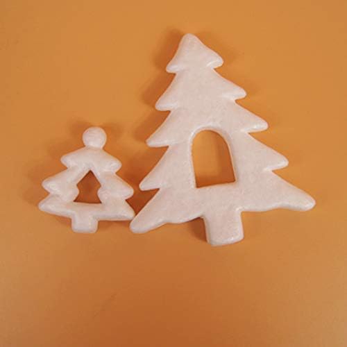 Happyyami 10 יח 'קישוטי תלייה לחג המולד קצף מיני מלאכת עץ קצף חרוט חג המולד עץ עץ תליון 15.5 סמ