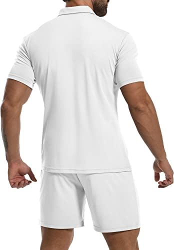 חולצת פולו מזדמנים של YTD Mens Shorle Shoce Shure ומכנסיים קצרים מגדירים תלבושות קיץ שני חלקים סט אימונית פולו