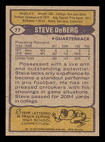 כרטיס טירון של סטיב דיברג 1979 Topps Cream Back 77