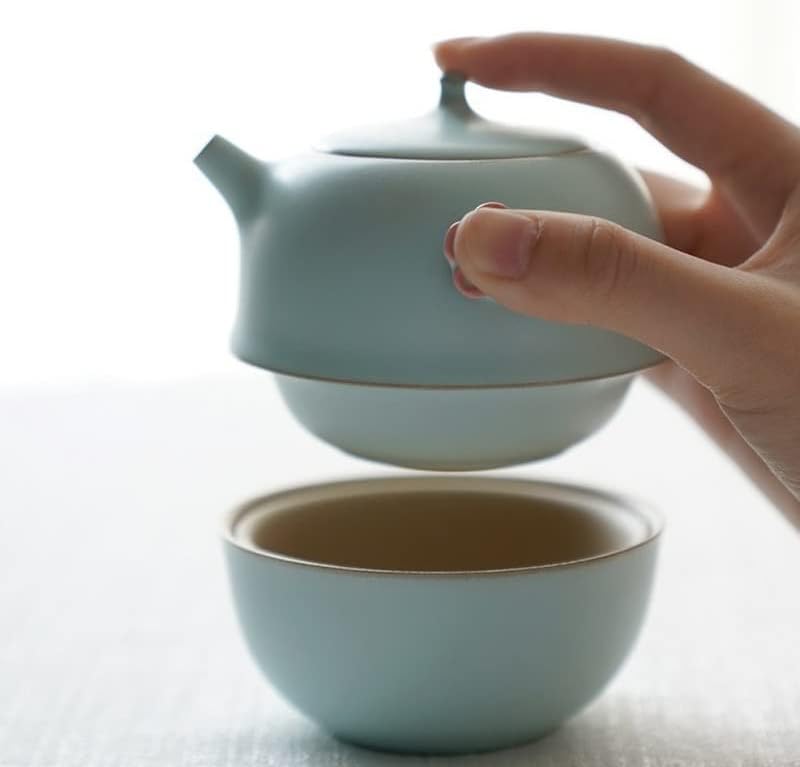 ZSEDP סט נייד סט קרמיקה סט קרמיקה קרמיקה חיצונית טיול בית מתנה תה שתי שתיית תה.