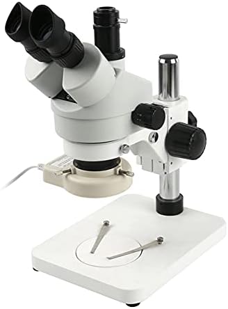 הגדלת מיקרוסקופ סטריאו טרינוקולרי תעשייתי זום רציף 7-45 עבור הלחמה לתיקון מעגלים מודפסים