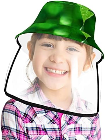 כובע מגן למבוגרים עם מגן פנים, כובע דייג כובע אנטי שמש, מים עלים ירוקים טיפת אדמה