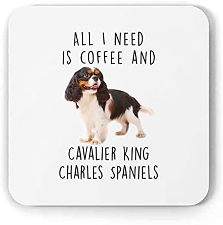 אני אוהב קפה וקבליר קינג צ'ארלס ספניאל טרי צבע מתנות מצחיקות לכלב אמא חג המולד 2023 מתנות רכבת כיכר לבנה