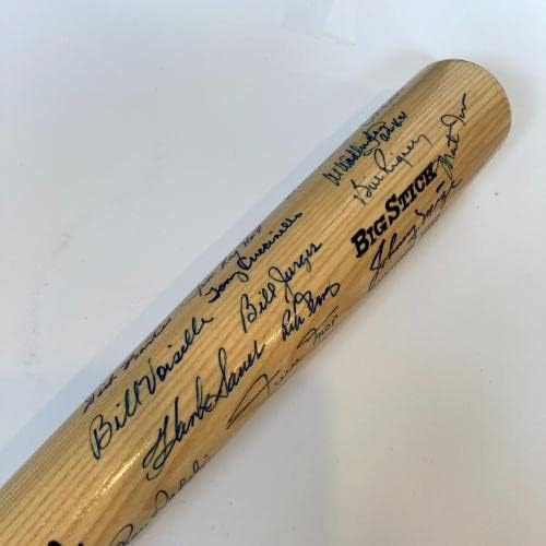 ווילי מייס ניו יורק ענקים HOF אגדות חתמו עטלף בייסבול 34 SIGS JSA COA - עטלפי MLB עם חתימה חתימה