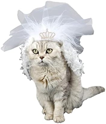 פטקאו 1 מחשב חתונה שמלות כלה כלה רעלה כלה רעלה חתול חתונה אספקת חתונת רעלה לכלבים חתול שושבינה שמלת חתול תחרה שמלת