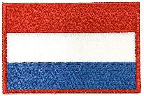 טלאי דגל דפוס איחוד האירופי A-one+Luxembourg דגל לאומי תיקון אפליקציה+סיכת תג צווארון של האיחוד האירופי, העשיר