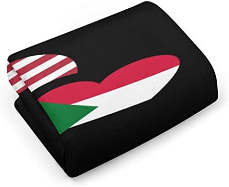 סודן ארהב דגל מיקרופייבר מגבות מגבות סופג