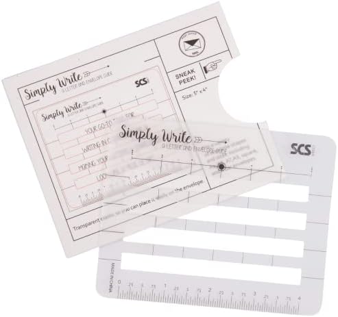 מעטפת אותיות הפונה לסטנסיל - מדריך סרגל תבניות לפנות ישר לחלוטין - מתאים לכל המעטפות - נהדר לשליחת כרטיסים