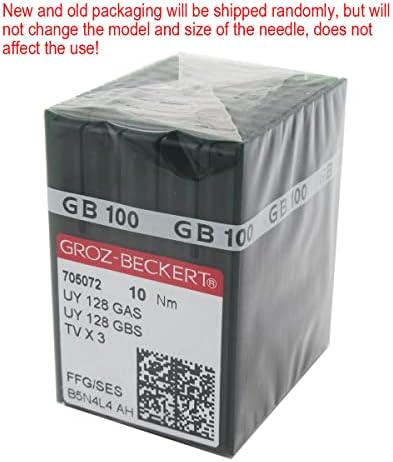 מחט Groz-Beckert ב- CKPSMS נקה תיבת פלסטיק -100 יחידות Groz-Beckert Uyx128Gas / Uyx128GB
