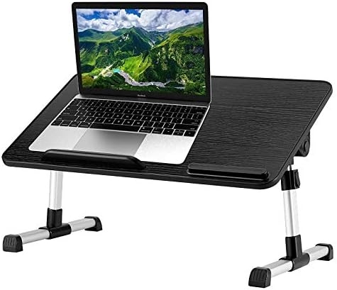 עמדת גלי קופסאות ותואמת תואם ל- Dell XPS 15 - מעמד מגש מיטת מחשב נייד מעץ אמיתי, שולחן עבודה לעבודה נוחה במיטה.