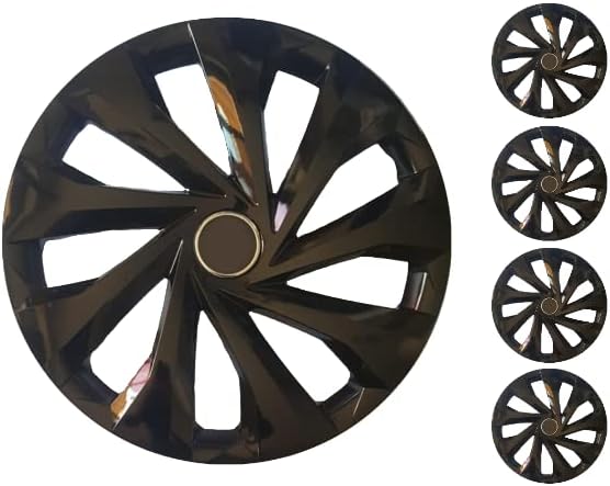 סט קופרי של כיסוי גלגלים בגודל 4 אינץ 'שחור של Hubcap Snap-On מתאים לטויוטה קאמרי