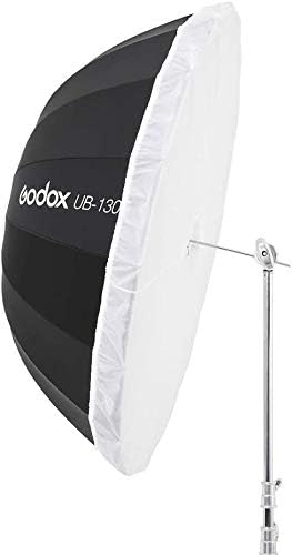 גודוקס אוב-130 51 אינץ ' 130 סמ פרבוליות פנימי כסף רפלקטיבית מטריה סטודיו אור מטריה עם מפזר כיסוי בד