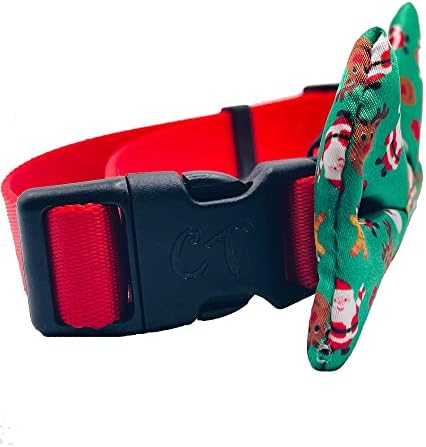 חג המולד כלב עניבת פרפר & מגבר; בינוני צווארון-מתאים צוואר גודל 13 כדי 20