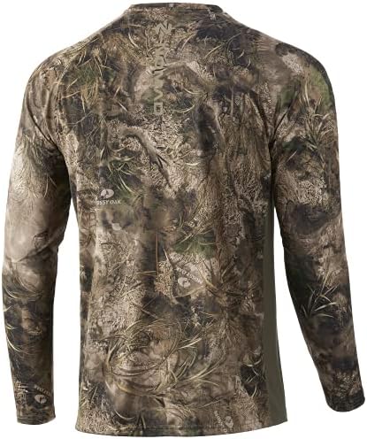 חולצת ציד שרוול ארוך סטנדרטי של גברים נוודים עם הגנה מפני שמש, אלון טחב נודד הסוואה, גדול