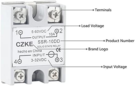 KQOO ממסר מצב מוצק SSR 10DD 25DD 40DD DC בקרה DC ​​מעטפת לבנה שלב יחיד ללא כיסוי פלסטיק 3-32V DC קלט DC 5-60V