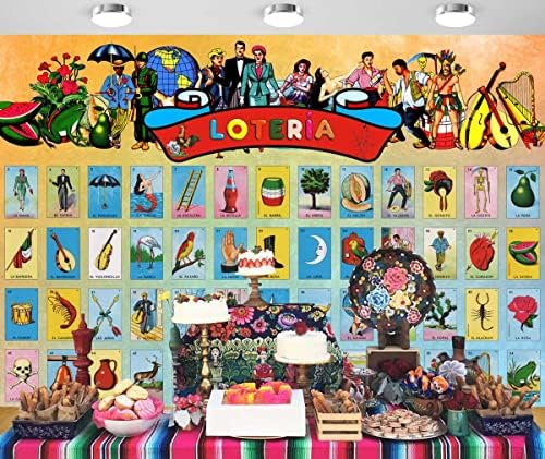 לוטריה מקסיקני בינגו מסיבת קישוטי רקע מקסיקני בינגו משחק רקע עבור תמונה סטודיו בציר סגנון ספקי צד למבוגרים 7 * 5 רגל 63