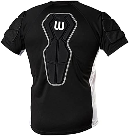 חולצת דחיסה מרופדת של Winnwell Mens - ספורט תחת חולצה לכדורגל, הוקי, בייסבול ופיינבול