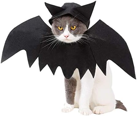 Momker Halloweent Bat Cat תחפושת, מסיבה מצחיק לבוש מגניב לבוש חיית מחמד לבוש לגור חתולים