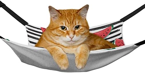 ערסל לחיות מחמד מיטת שינה חתול אבטיח אדום עם רצועות מתכווננות ווי מתכת 16.9 איקס 13