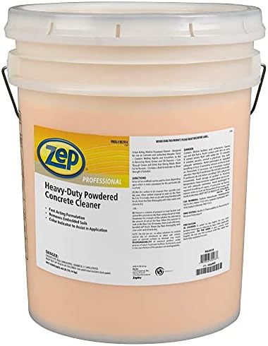 ZEP מנקה בטון אבקת אבקת כבד מקצועי, 40 קילוגרם. דלי, מתכלה, מתמוסס במהירות ומסיר קרקעות קשות ומוטמעות, כתום