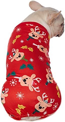 חולצת חג המולד של Coomour Dog בגדי חיית מחמד איילים גור כותנה פיג'מה תלבושות חג מולד כלבים