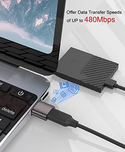 מתאם USB ל- USB C של xiayry, סוג A USBC זכר למטען נשי ממיר כוח כבלים לטעינה, העברת נתונים- מחשב/מחשב, מתאם כוח USB/בנק,