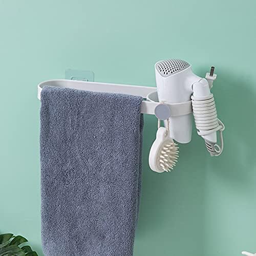 מארגן מקלחת, מקלחת מקלחת קיר רכוב על אגרוף PP מדף אחסון אמבטיה רב-פונקציונלי למגבות-ירוק בהיר