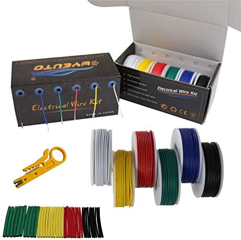 PVC חוט חשמלי חיבור חוט כבל 28 מד 6 צבעים 32.8 רגל כל אחד חוטים 28 AWG WYEUTO