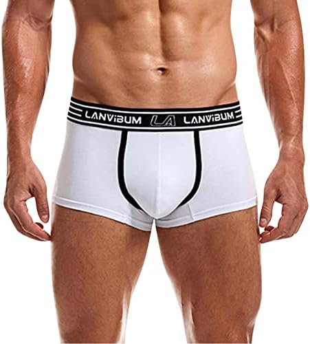 מכנסי בוקסר BMISEGM לגברים אורזים מתאגרפים סקסיים מכנסיים קצרים מכנסיים תחתונים תחתונים מוצקים גברים מזדמנים גברים