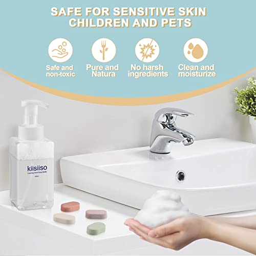 קצף סבון ידיים קיסיסו -1 מתקן לשטיפת ידיים מקציף + מילוי 10 טבליות, אריזה ניתנת לקומפוסטציה, מוצרי ניקוי בר קיימא