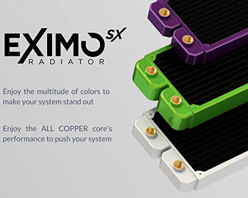 פרימוצ ' יל אקסימוסקס 240 מ מ דק מחשב קירור מים רדיאטור, 120 מ מ איקס 2, מאוורר כפול זמין 20 + צבעים, אבקת מצופה