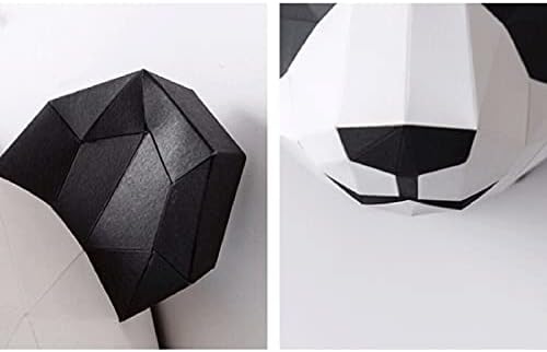 WLL-DP Panda Head 3D Papercraft Diy Diy אוריגמי נייר נייר פסל נייר דגם צילום
