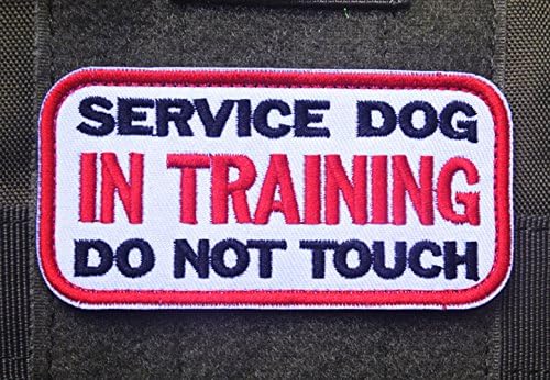 3.94 איקס 1.96 אינץ שירות כלב באימון לא מגע כלב תיקוני טקטי צבאי מורל תג סמל רקום אטב וו & מגבר; לולאה תיקוני אפליקציות