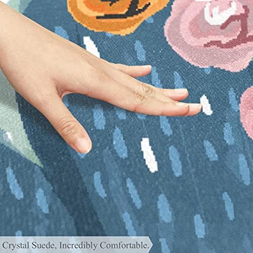 Llnsupply 4 רגל שטיח אזור משחק עגול עריכה נמוכה, ציור צבעי מים קקטוס זוחל שטיח רצפה זוחלת משחק שמיכה שמיכת