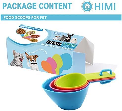 הינמאי לחיות מחמד מזון סקופים פלסטיק מדידת כוסות סט עבור כלב חתול וציפור מזון