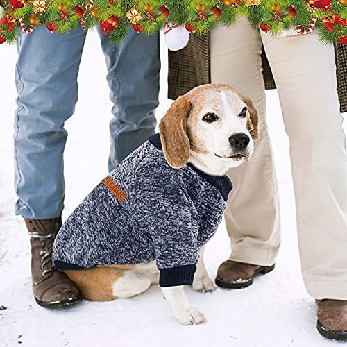 Hylyun 4 חתיכות סוודר כלב קטן - כלב חיות מחמד סוודר סרוגים קלאסי סוודר רך עבה חמים כלבים חולצה סוודר גור חורפי לכלבים