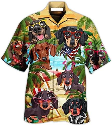 חולצת הוואי גברים 2023 תלת מימד הדפס אופנה לגברים מזדמנים חולצה עם שרוולים קצרים מכפתורים פרחוניים חולצת חוף אלוהה