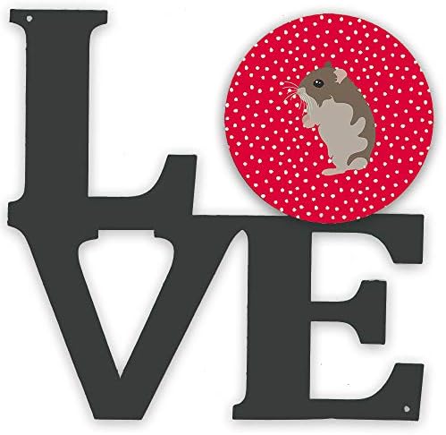 אוצרות קרוליין קק5439 ואלב גמד אוגר אהבה מתכת קיר יצירות אמנות אהבה, אדום,