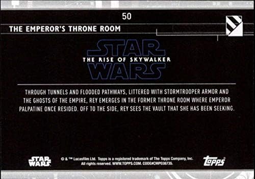 2020 Topps מלחמת הכוכבים עלייה של Skywalker Series 250 כרטיס המסחר של חדר הכס של הקיסר ריי