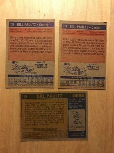 חתימה של ביל פאוטז חתמה 3 קלפים מגרש 1971 RC & 1972 Topps - כרטיסי כדורגל עם חתימה של NFL
