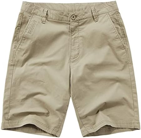 Maiyifu-GJ גברים בכושר רגיל מכנסיים קצרים קלים קדומים קדומים קדמיים גולף כותנה קצרים טיולים מוצקים חיצוניים צ'ינו מכנסיים קצרים