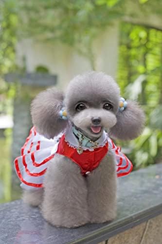שמלת כלבים ילדה קטנה כלב נסיכה בגדים נשיים תלבושות מסיבת כלב שמלות הלבשה יורקי יורקי