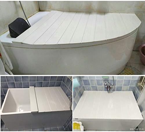 כיסוי אמבטיה של PFCDZDU, לוח בידוד אמבטיה בעובי 1.1 סמ, מגשי אמבטיה אבק מתקפלים, משרים מתלה אמבטיה עמיד בחום